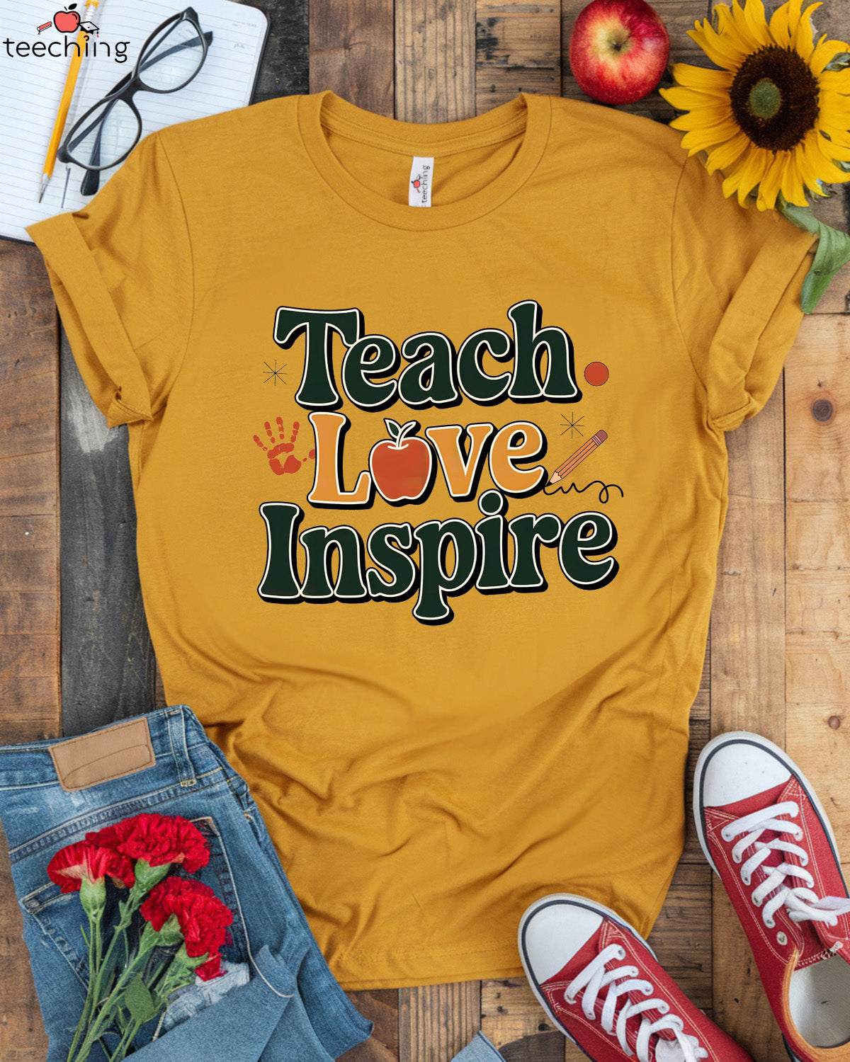 Teach, Love, Inspire Teacher T-Shirts
