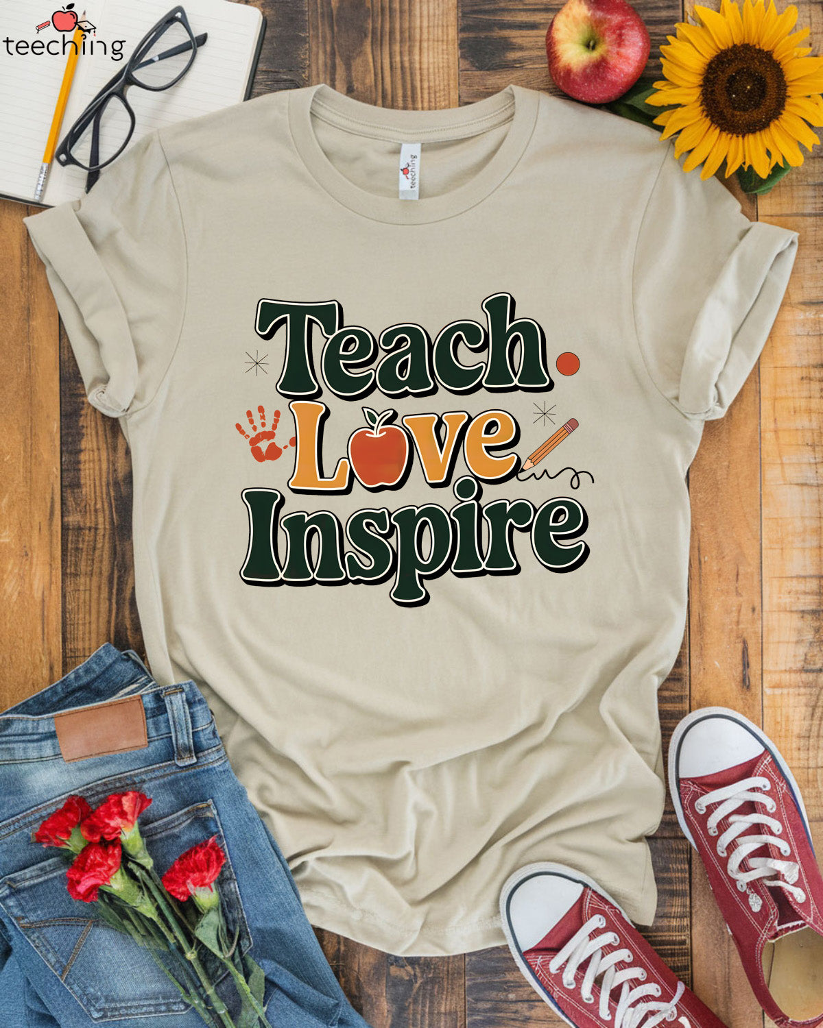 Teach, Love, Inspire Teacher T-Shirts