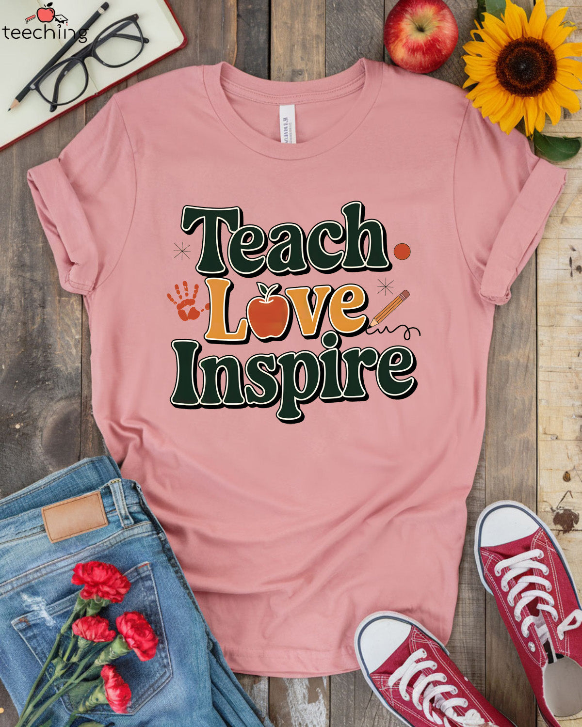 Teach, Love, Inspire Teacher T-Shirts