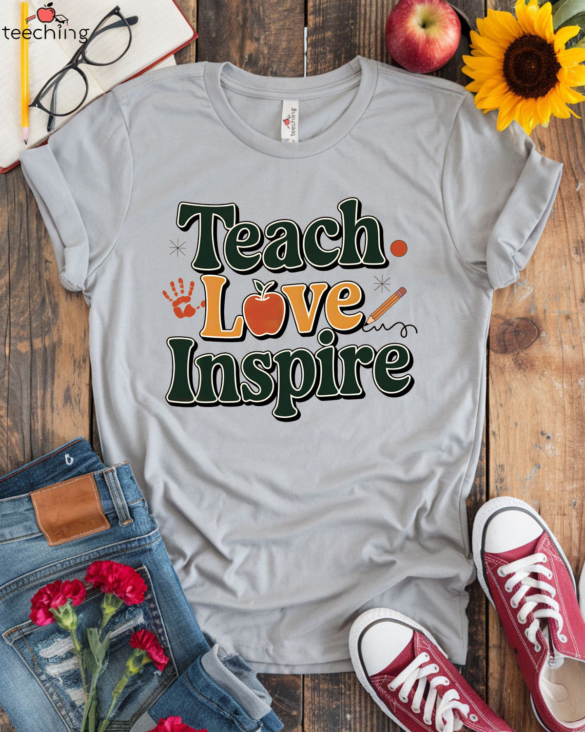 Teach, Love, Inspire Teacher T-Shirts