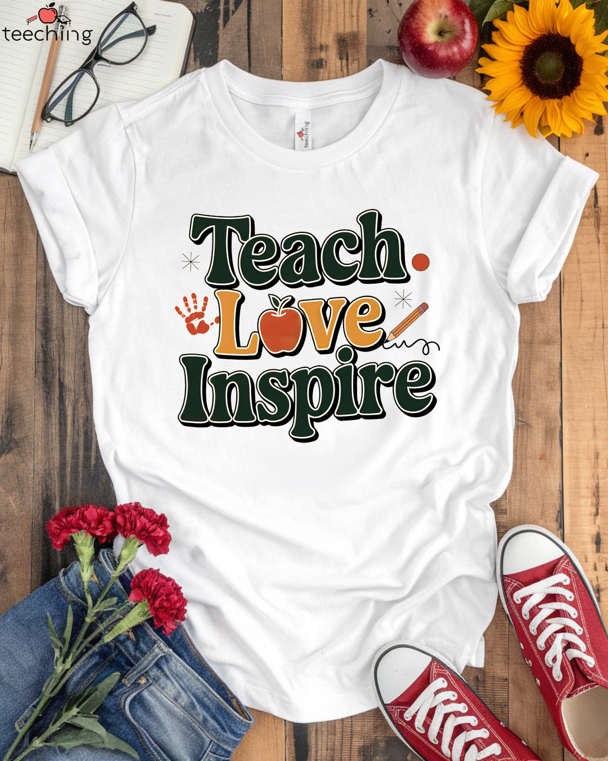 Teach, Love, Inspire Teacher T-Shirts