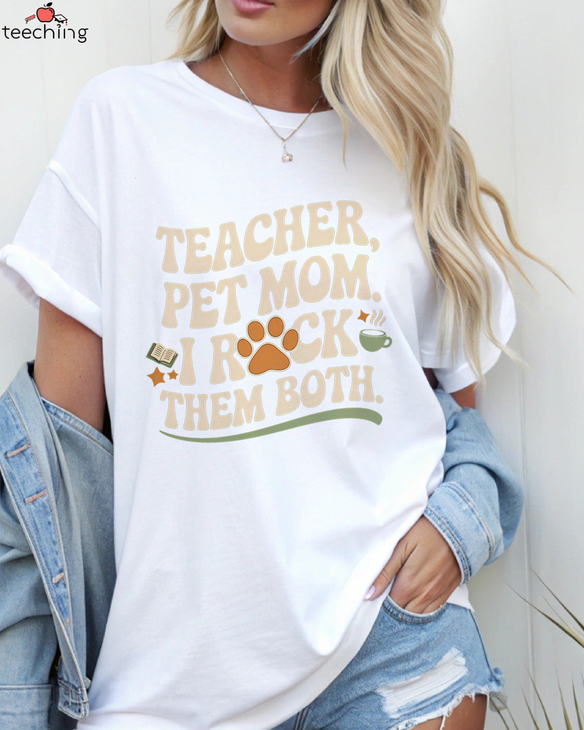 Teacher Pet Mom I Rock Them Both T-shirt
