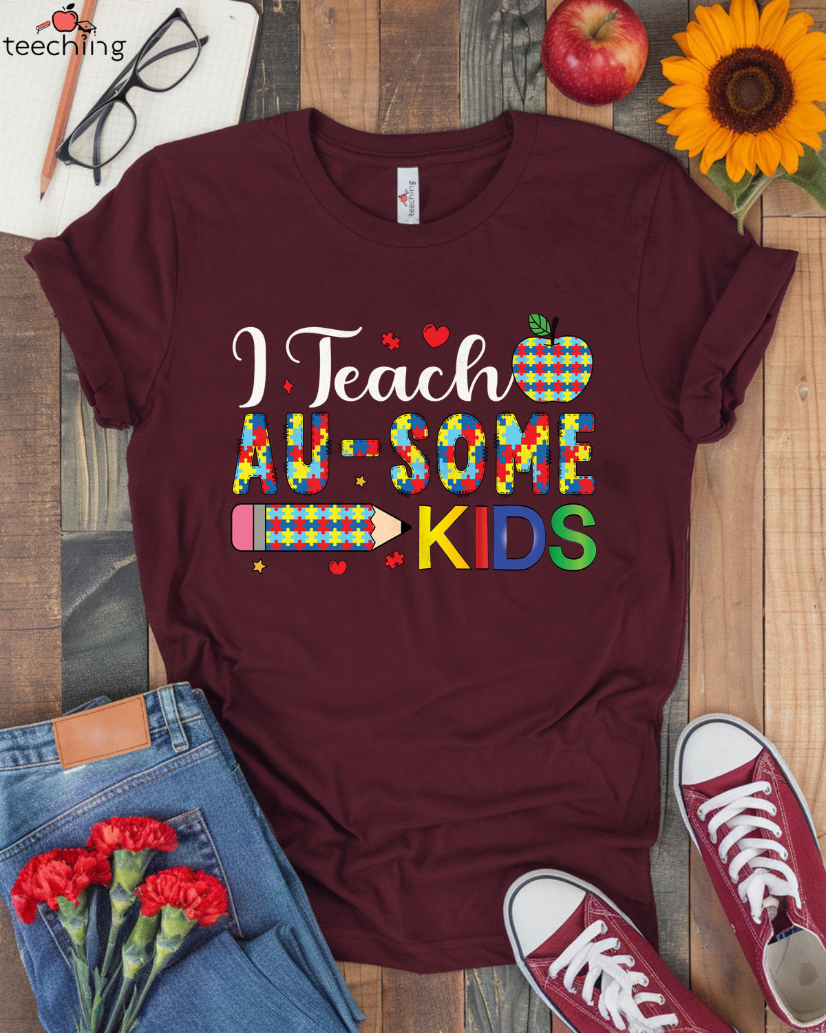I Teach AU-SOME Kids T-shirt