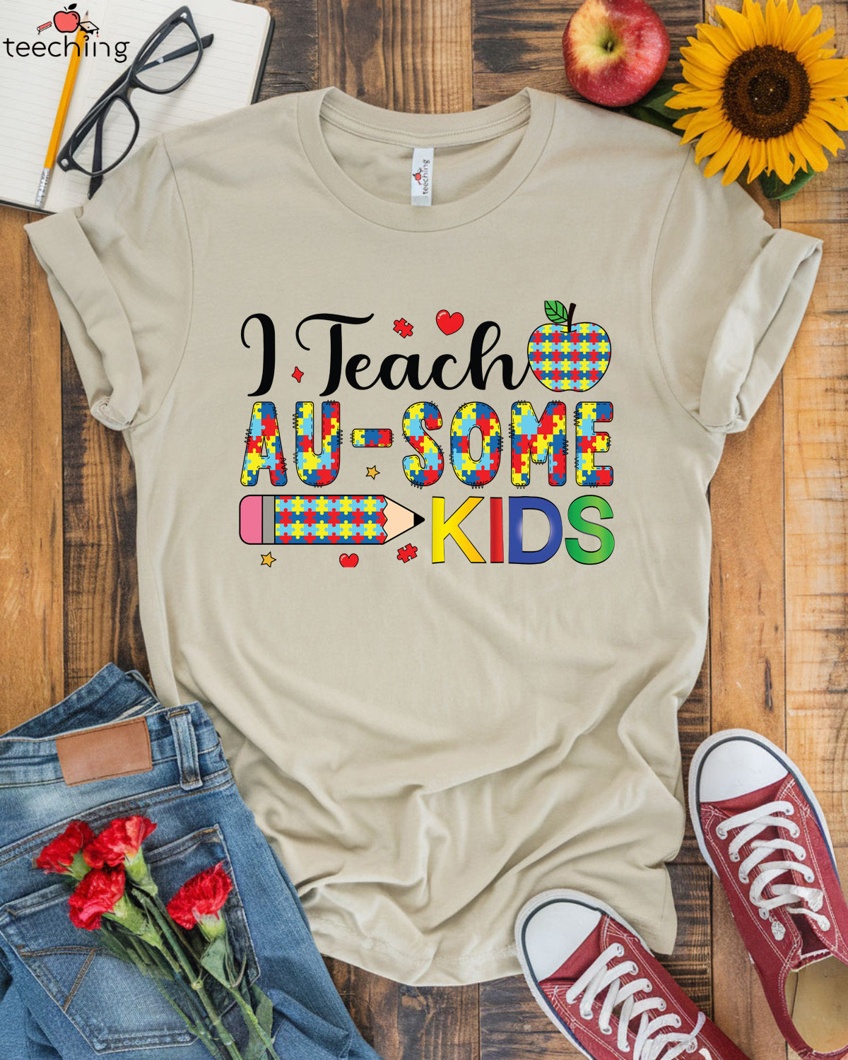 I Teach AU-SOME Kids T-shirt