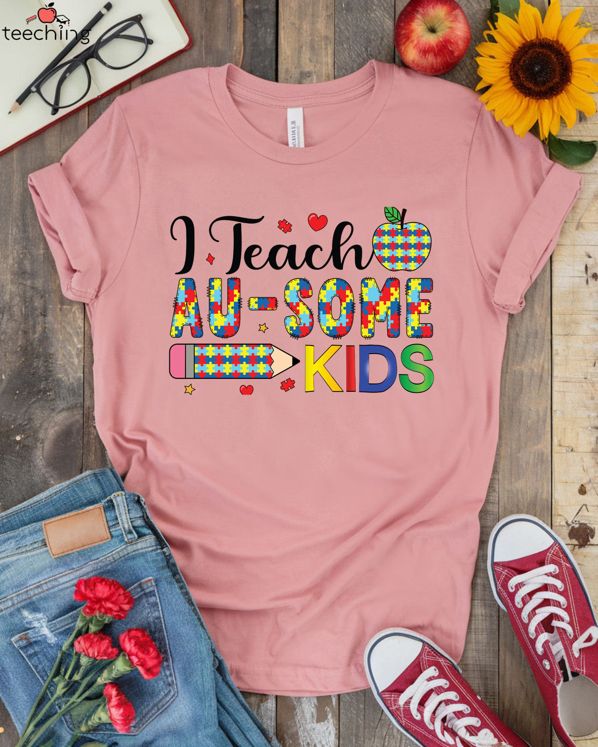 I Teach AU-SOME Kids T-shirt
