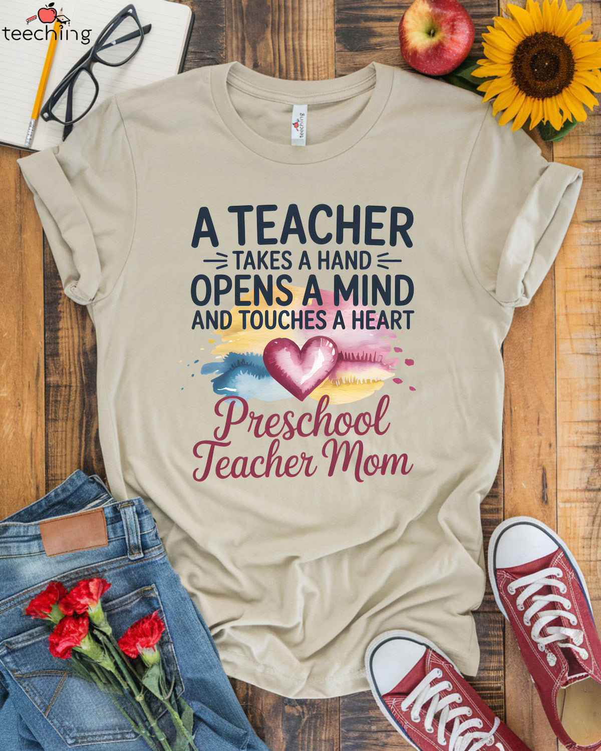 Teacher Takes A Hand Opens A Mind T-shirt